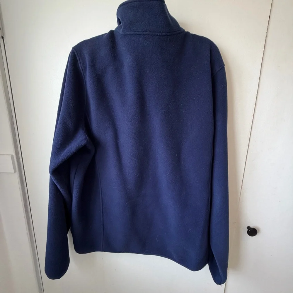 L.L.Bean Navy Full Zip Fleece Jacket XL Outdoor Cozy Core - Picture 2 of 8
